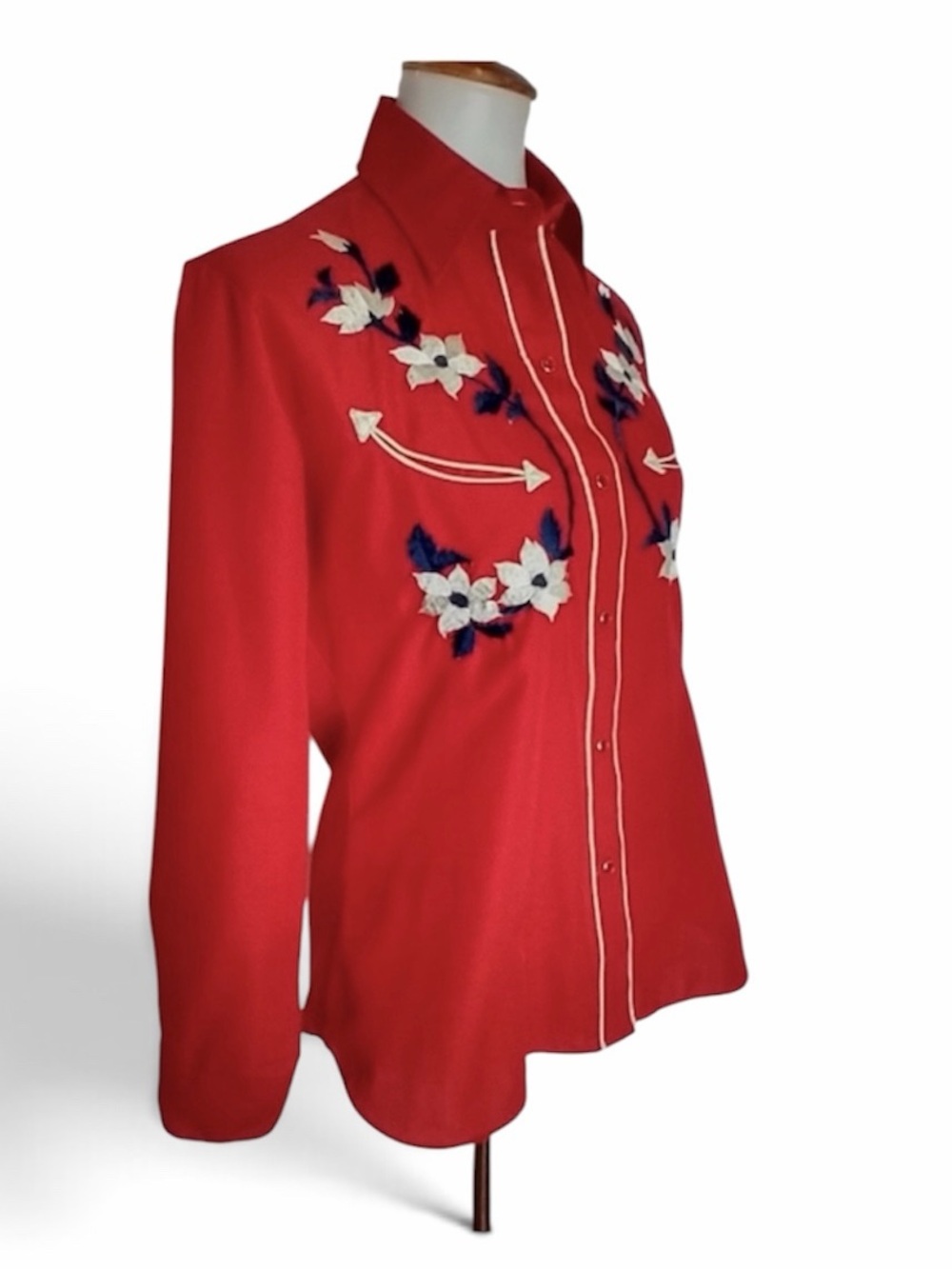 VINTAGE EMBROIDERED WESTERN RODEO SHIRT Small - Picture 4 of 10